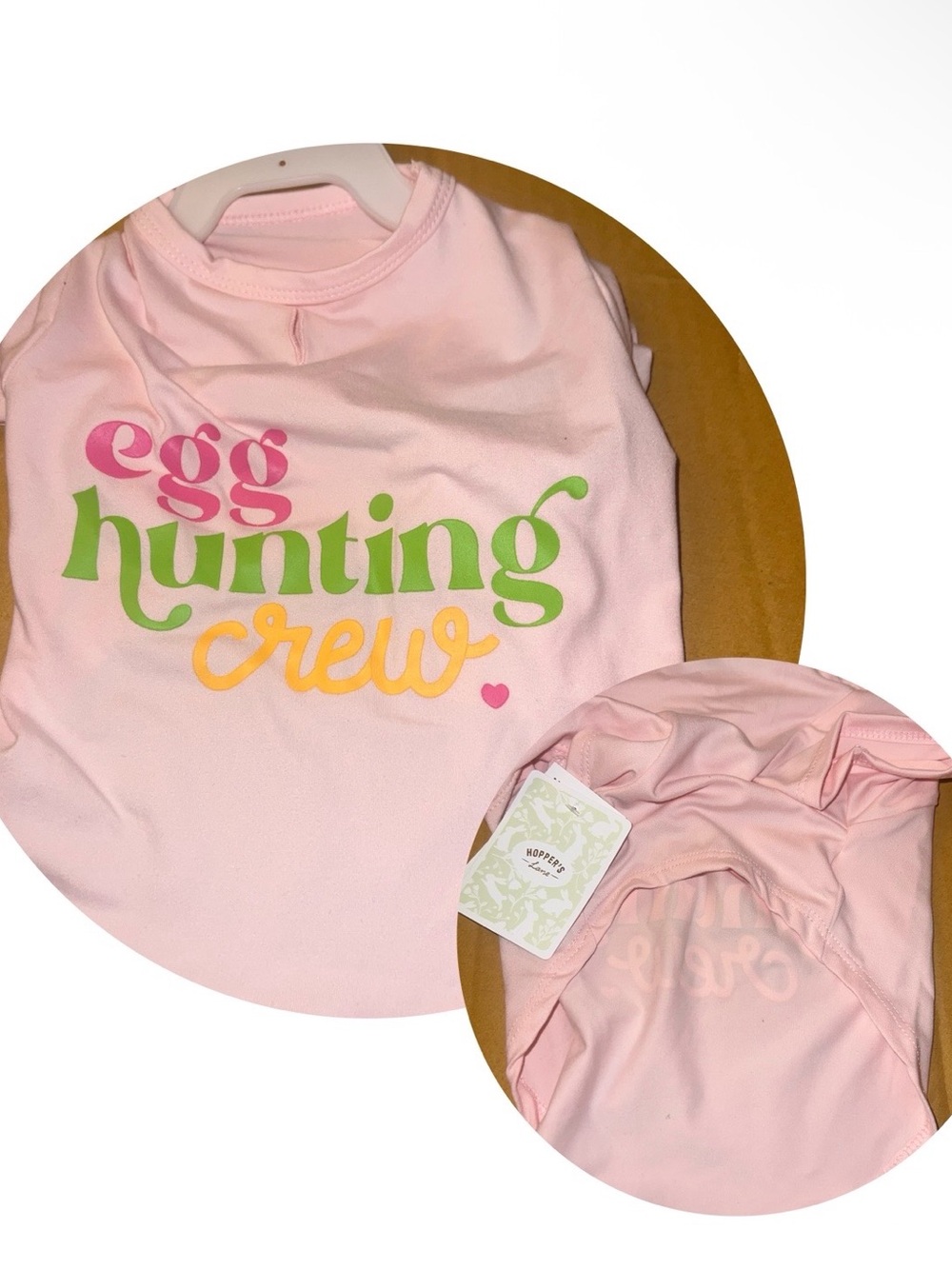 Dog Pink "Egg Hunting Crew" Graphic Tee Size Small